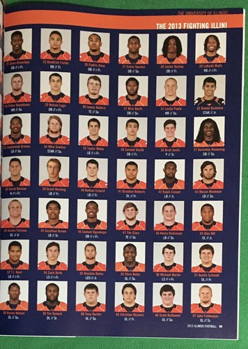 2013 University Of Illinois Illini Senior Day Football Program w/ Tickets - Picture 5 of 8