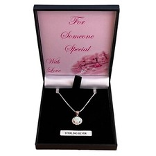 White Opal Pendant, Necklace, 925 Sterling Silver & CZ, Gift for Someone Special