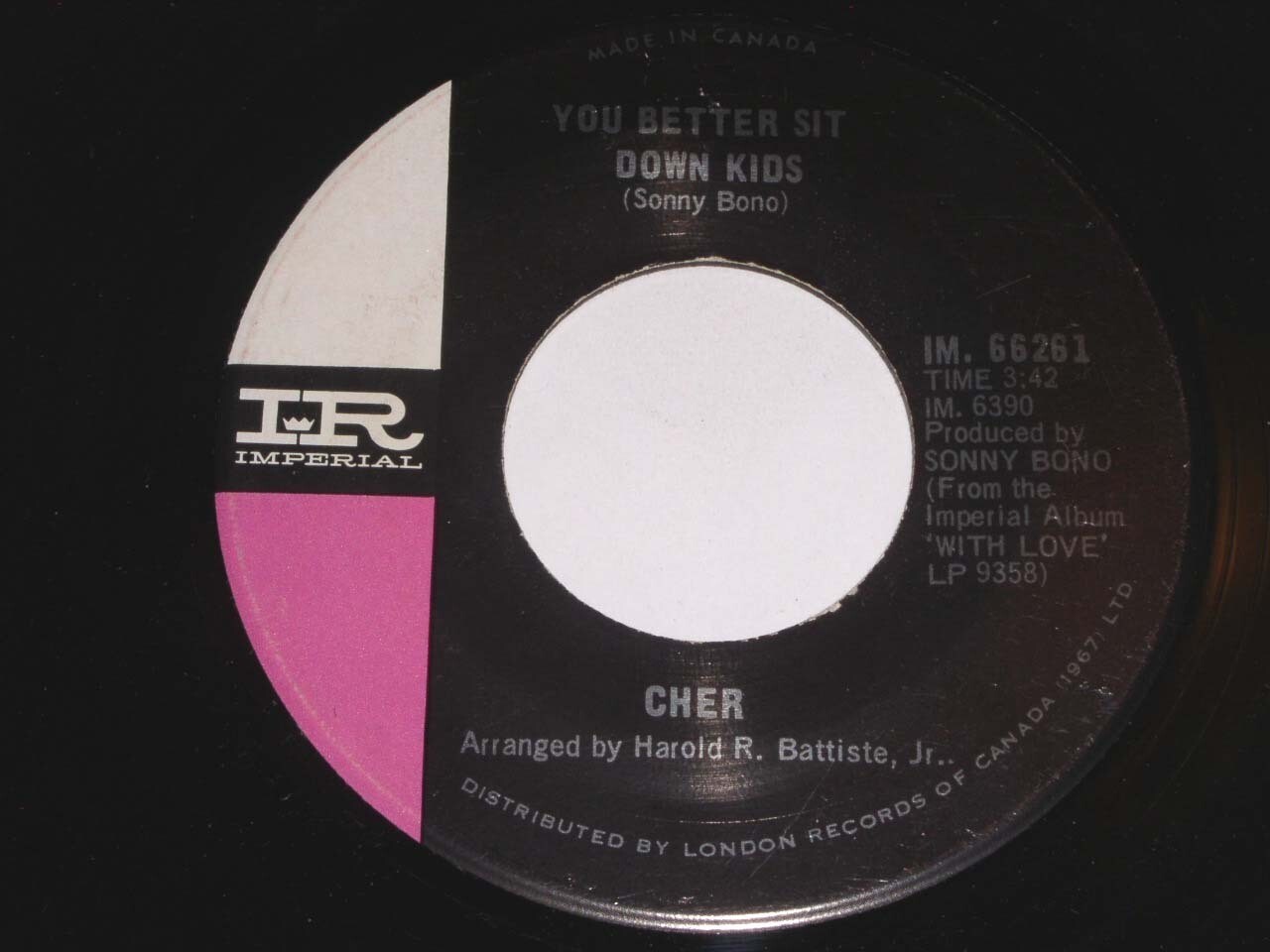 Cher You Better Sit Down Kids 45 Rpm Record Vintage Pur Cher You Better Sit Down Kids 45 Rpm Record Vintage Pur