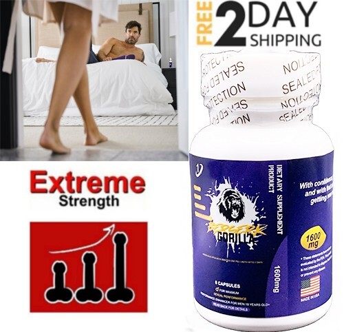 Berserk Gorilla Herbal Supplement Fast Acting (8-Pills)  Male Performance 1600MG