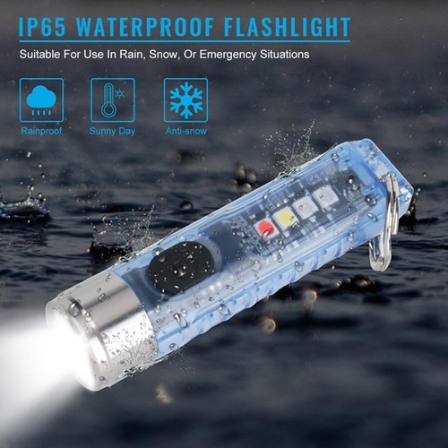 USB Recargable Luz LED Linterna Lámpara Mini Antorcha Llavero Bolsillo USHOT - Imagen 10 de 23