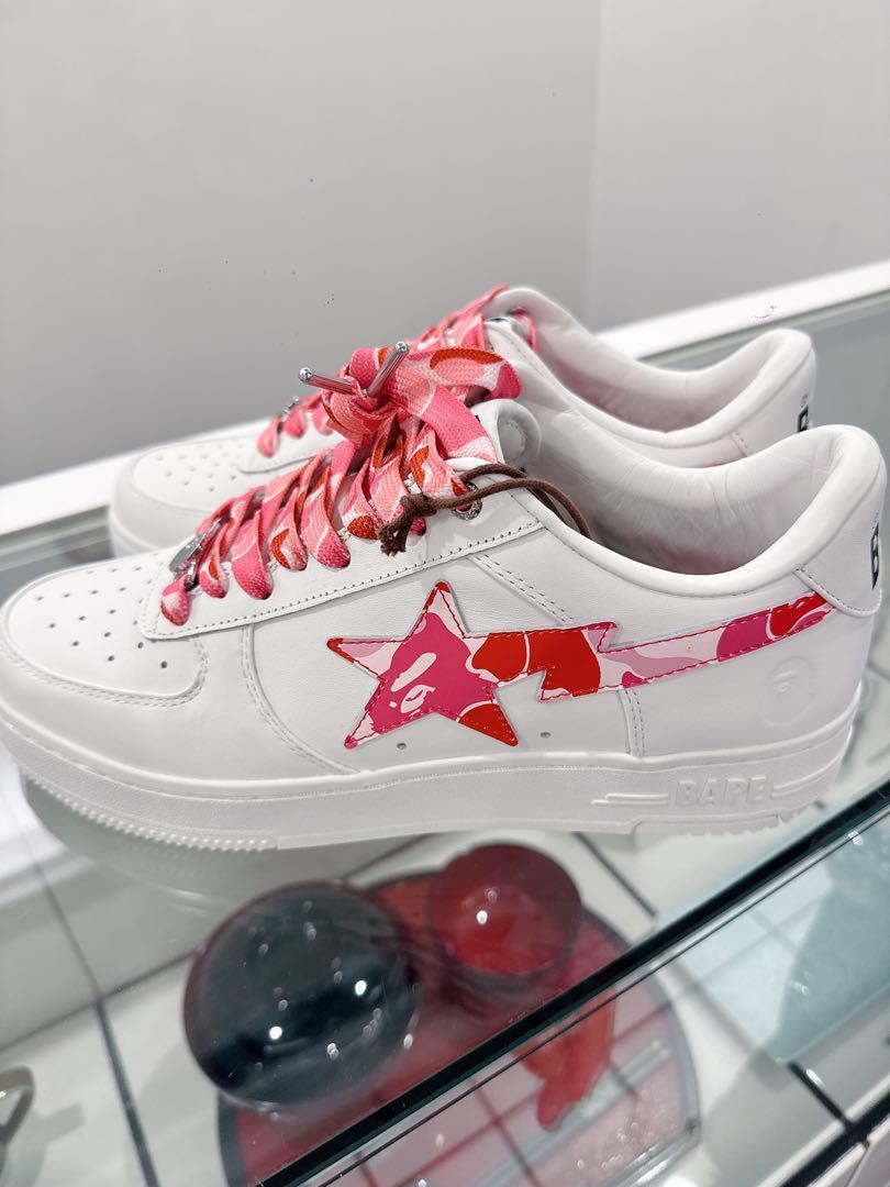 A Bathing Ape ABC Camo Bape Sta Pink/White 1K70-291-330 Size 8.5
