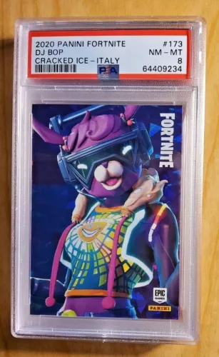 2020 Panini Fortnite DJ BOP #173 Cracked Ice PSA 8 Near Mint 