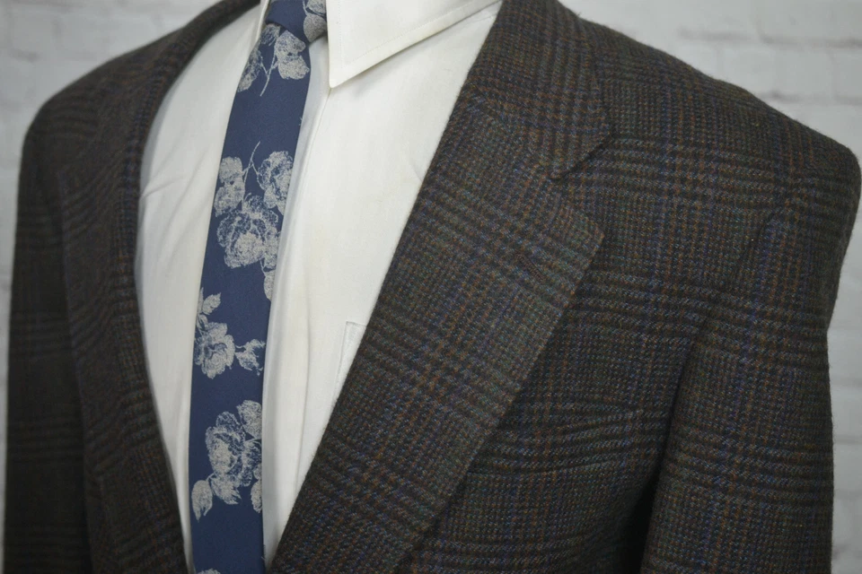 Abrigo Blazer Deportivo Lana TWEED Marrón Escocés Para Hombres WOOLRICH TALLA GRANDE O 44R Foto 2 de 4