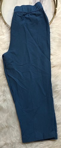 Loft Women’s Blue Capri Jogger Pants Elastic Waist Drawstring Size S NWT - Picture 8 of 12