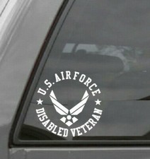 DISABLED VETERAN Vinyl Window Decal / Sticker UNITED STATES AIR FORCE U.S.A.F.