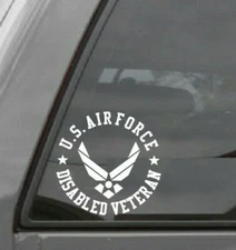 DISABLED VETERAN Vinyl Window Decal / Sticker UNITED STATES AIR FORCE  U.S.A.F.