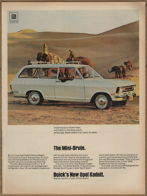 #ad #ad 1968 Buick Opel Kadett The Mini Brute Vintage Print Ad Deluxe Wagon GM $9.99