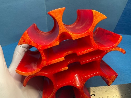 BEAUTIFULLY MARBLED COLOR -BAKELITE POKER CHIP HOLDER / LOOK AT VIDEO - Picture 8 of 14