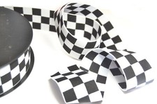 Chequered Elastic - 40mm Wide - For DIY Clothes Projects and Arts & Crafts