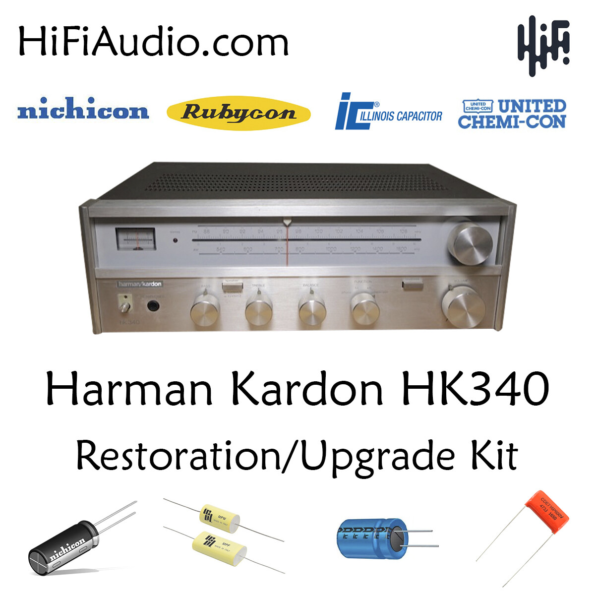 Harman Kardon HK340 receiver restoration kit service recap