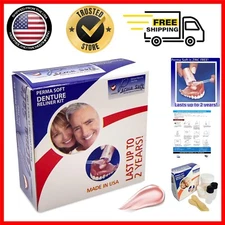 Denture Reliner Kit - Comforting DIY Semi-Soft Liner for Upper & Lower Plates