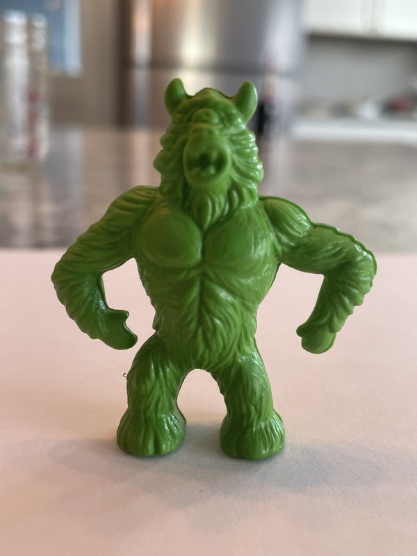Vintage Green Diener Cyclops Rubber Eraser Space Creature Alien Monster Figure