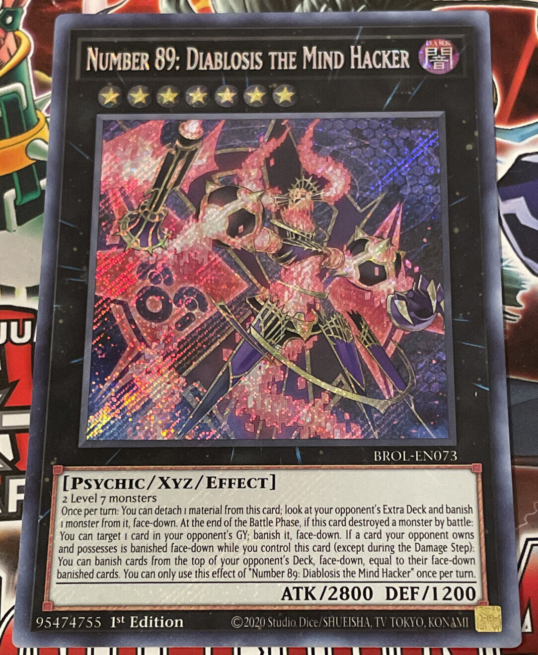 Number 89: Diablosis The Mind Hacker | 1st Ed Secret rare | -MISPRINT- I  YuGiOh