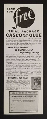 1933 Casco Waterproof Glue Advertisement Casein Mfg. Co. of America New York, NY