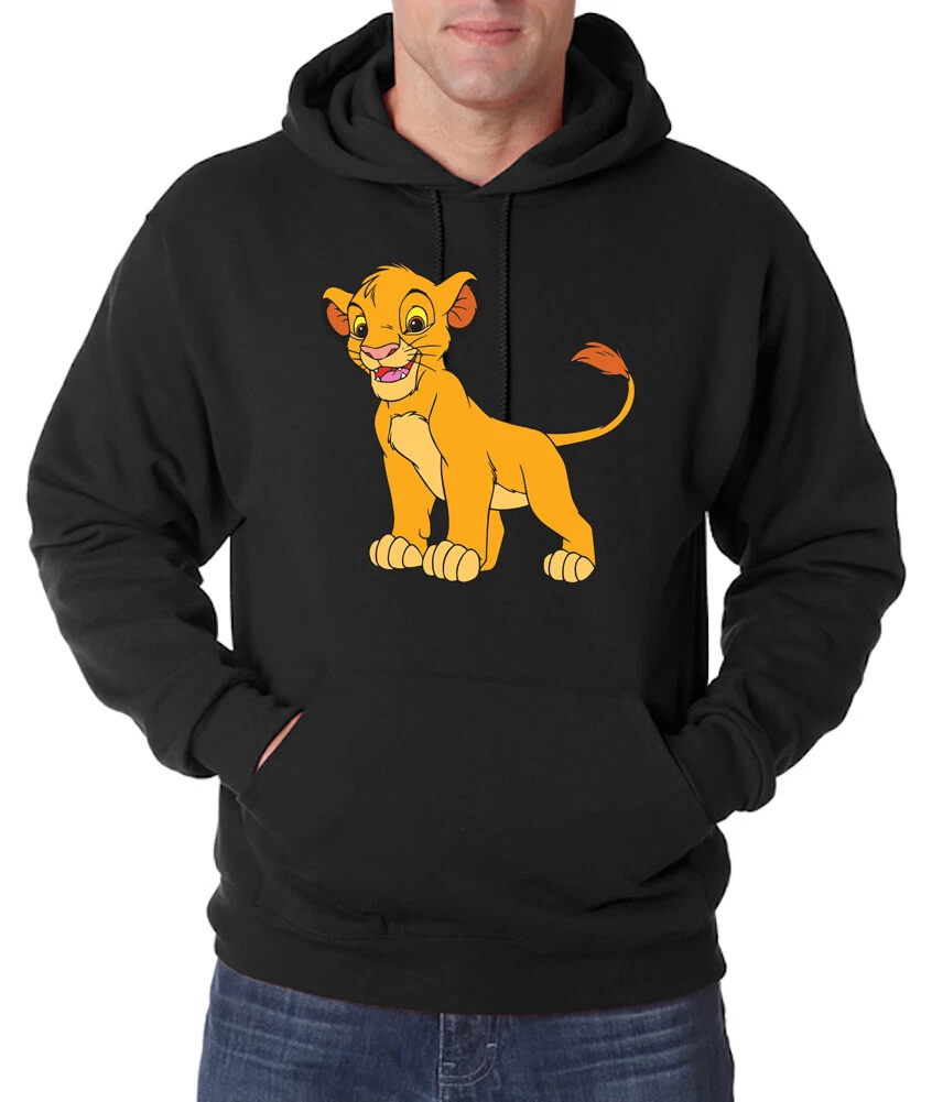 LOEWE Felpa con cappuccio uomo Youth Designz Simba pullover leone re safari re dolce anni '90 divertente