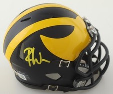 Roman Wilson Hand-Signed Michigan Wolverines Speed MiniHelmet (Beckett)