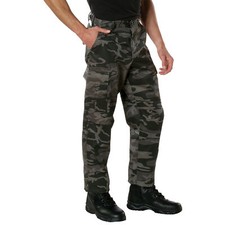 Rothco Black Camo Pants BDU Tactical Large 35"-39" Waist 3843-L