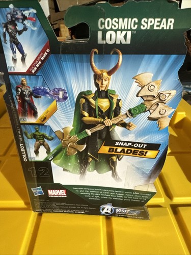 NEW SEALED Hasbro Marvel Avengers Movie Cosmic Spear Loki 3.75" Action Figure - Picture 4 of 4