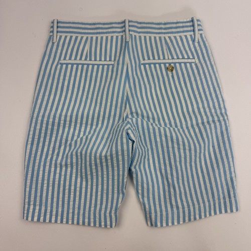 NWT Crewcuts Boy’s Stanton Seersucker Chino Shorts Blue White Striped Cotton 14 - Picture 9 of 9