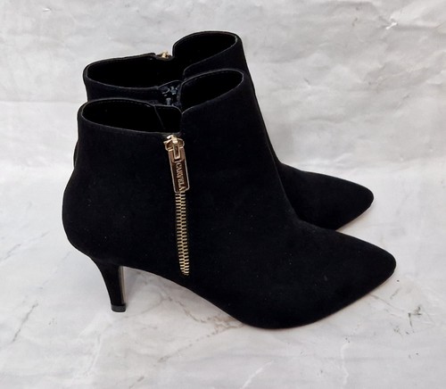 CARVELA Esfinge Cremallera Negro Gamuza Stiletto Botines Damas EU 40 UK 7 - Imagen 4 de 9
