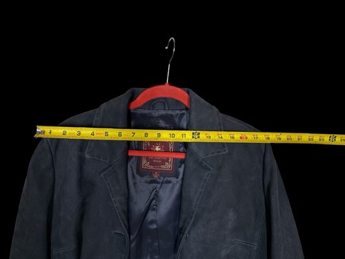 The Territory Ahead 4 Button Dark Slate Leather Dress Coat M - Picture 10 of 10