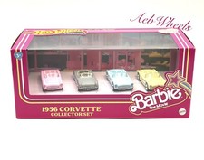 2023 Hot Wheels Barbie Movie 1956 Corvette Diorama 4 Pack Car Collector Gift Set