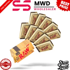 RAW Classic 1 1/4 Rolling Papers 6 Pack + 10 Pack RAW Perforated Wide Tips