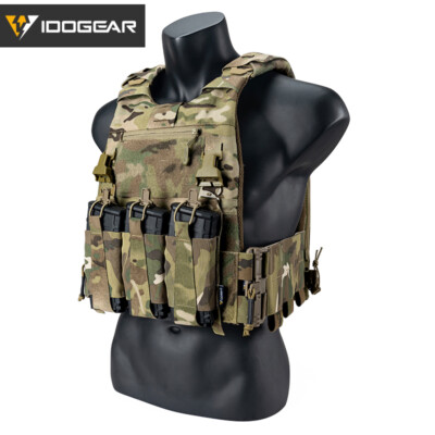 Pochette Nylon Qualité Pochette Triple 5,56 Tactique IDOGEAR - 3 Chargeurs, MOLLE, Détachable, Pour JPC2.0 AVS Modèle IG-BG3579