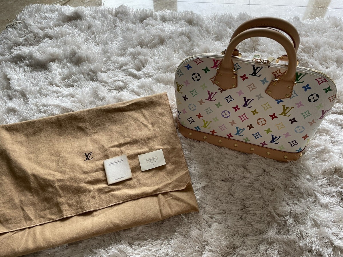 Limited Edition Louis Vuitton Multicolor Alma White Takashi