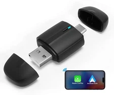 2-in-1 Wireless Apple CarPlay & Android Auto Adapter Bluetooth Wired to Wireless