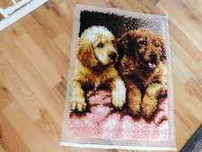 Labrador Puppies Latch Hook Rug Ready to Complete