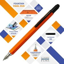 Monteverde USA One Touch Tool Pen, Fountain Pen, Orange (MV35290)