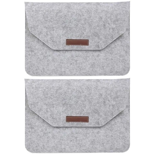 2 Count Notebook-Handtasche Laptoptasche Aus Filz Büchertasche Laptophülle - Bild 10 von 12