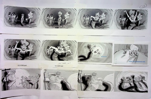 The Little Mermaid Ariel's Beginning Production Film Storyboard Thumbnail Page - Picture 1 of 2