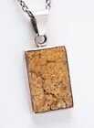silver chain Charles Albert Vintage Pendant necklace moss agate with sterling