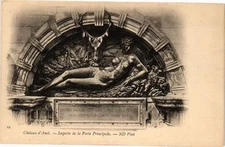 Old postcard Chateau d'Anet-Imposte de la Porte Principale (177974)