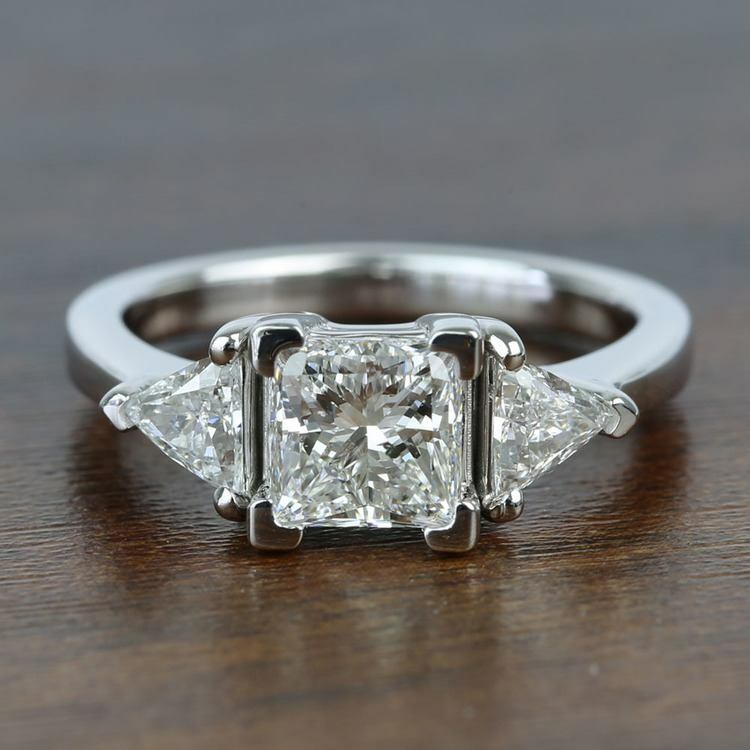 Diamond Engagement Rings Emerald Cut Carat Trillion Cut Diamond Ct