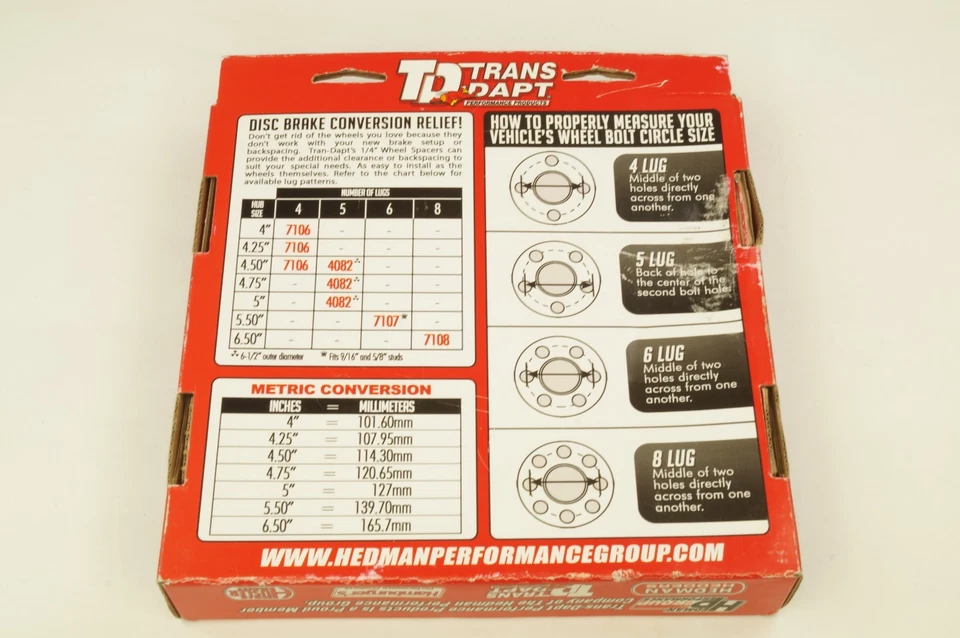 Espaciador de freno de disco Trans-Dapt Performance Products 7108 Foto 2 de 2