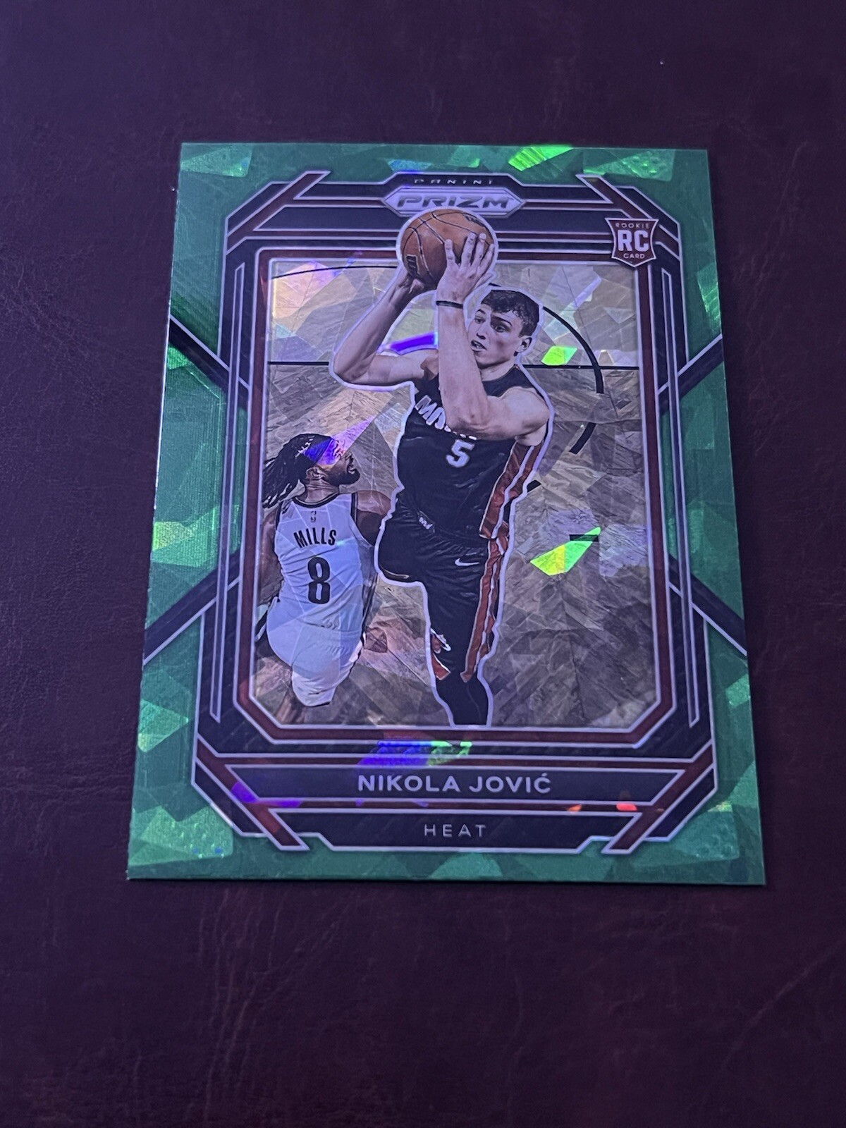 2022-23 Panini Prizm Nikola Jovic #236 Green Cracked Ice RC!