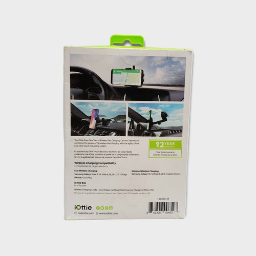 iOttie One Touch Smartphone Dash and Windshield Mount w/ Charging- Black NEW - Picture 2 of 2