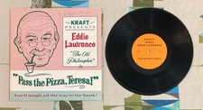 Eddie Lawrence 10" LP Pass the Pizza, Teresa! Advertising Kraft Pizza VG+/VG Eddie Lawrence 10" LP Pass the Pizza, Teresa! Advertising Kraft Pizza VG+/VG