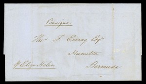 [BERMUDA] 1849 Wrapper mercantile freight w/contents / F-VF(CA3224)