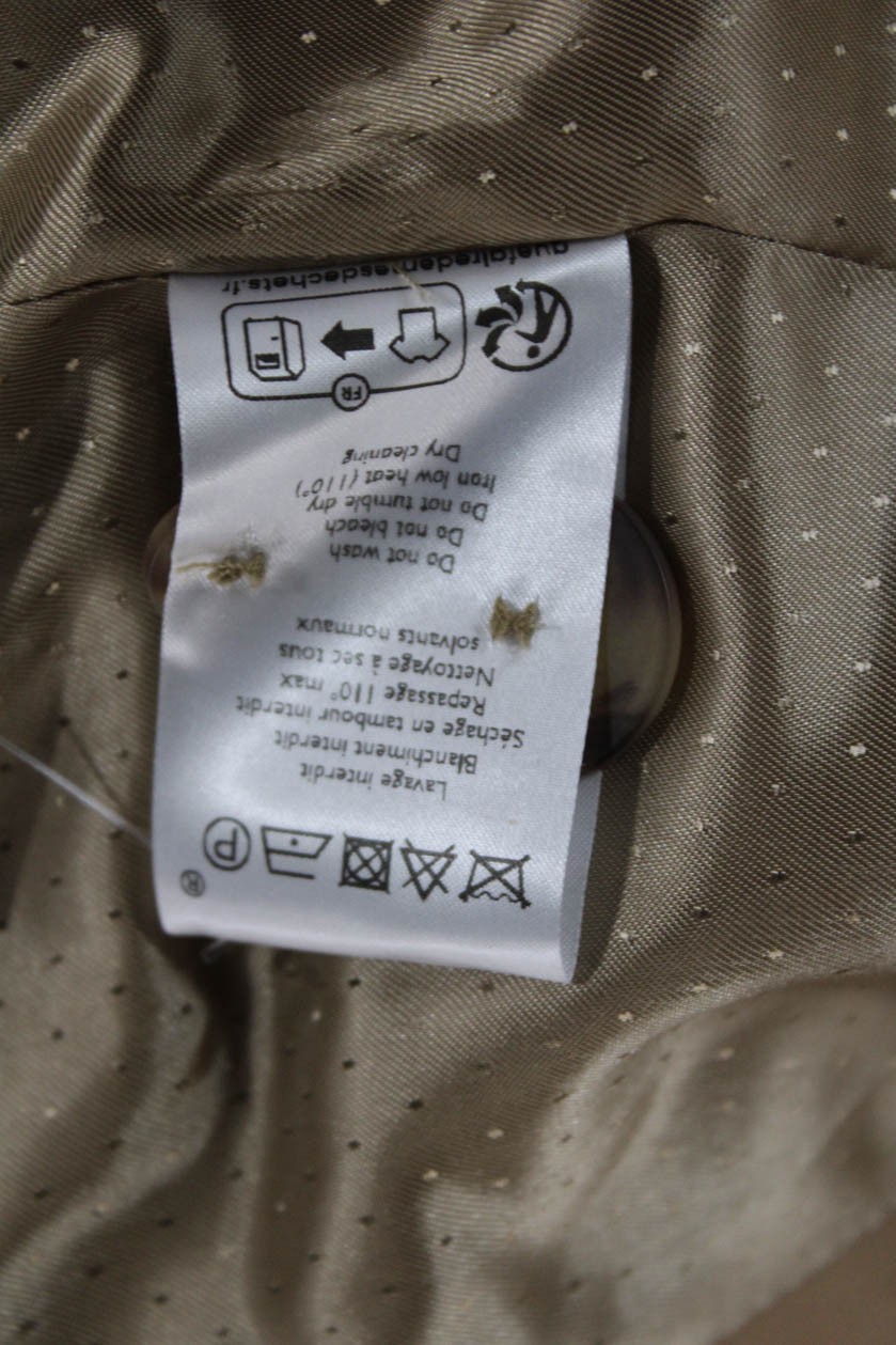 Sezane Women Beige Basic Jacket Button Solid Poly… - image 6