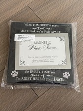 Memorial magnetic photo Frame Dog theme 4x6 Horizontal