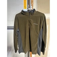 Columbia Olive Green Fleece Pullover Size Medium 