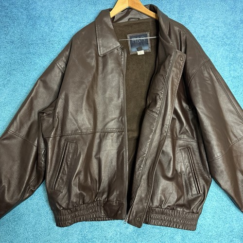R&R Herren 4XLT Braun Lederjacke Vintage Klassisch 100% Leder Heavy Oversized - Bild 8 von 23
