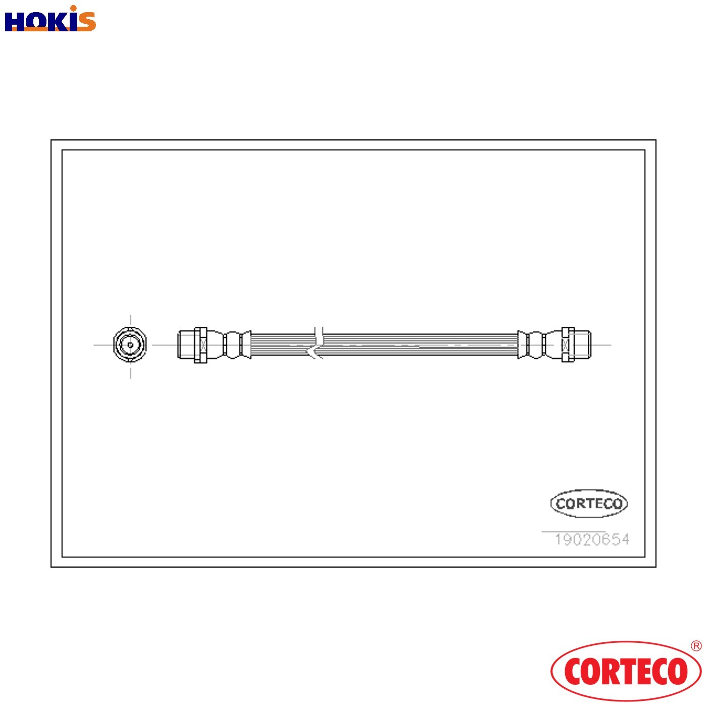 BRAKE HOSE 19020654 FOR AUDI ACE/ABK/ABT 2.0L AAZ/1Z 1.9L ADA/ABM 1.6L 4cyl 80