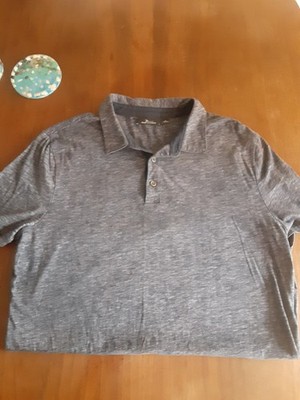 Marc Anthony Men's Large Luxury Blue Short Sleeve Shirt 100% Cotton