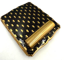 Vintage Square Combination Stratton Powder Compact & Lipstick in Original Pouch